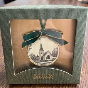 Mackinac Island Trinity Church Scrimshaw ornament